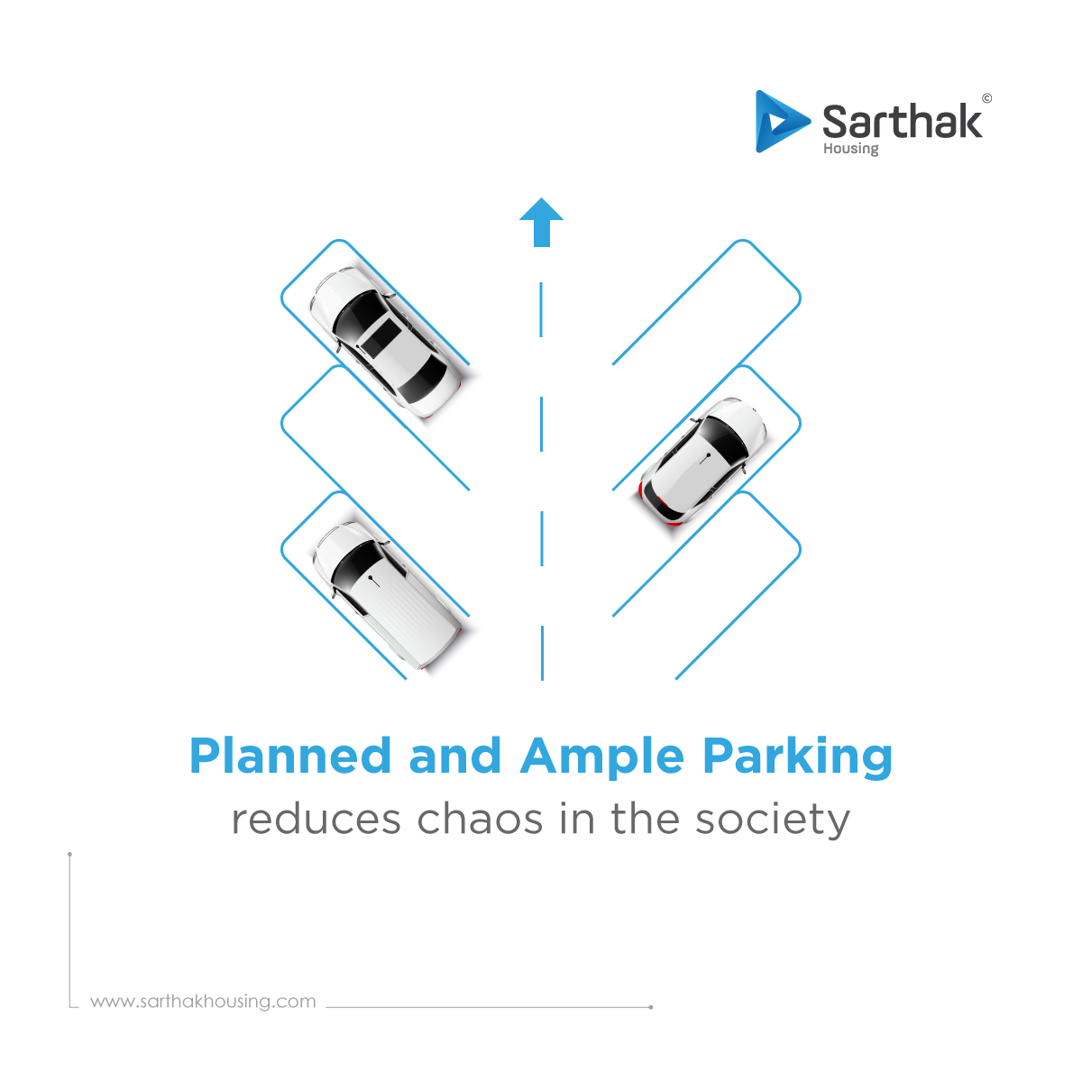 planned open and closed parking for every home increases comfort and safety for residents.

#sarthakhousing #comfortlifestyle #comfortforresident #modernamenities #smarthome #luxuryproject #amplespace #ampleparking