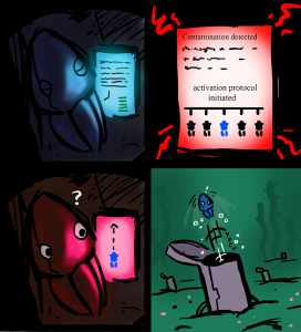 leechbug's tweet photo. Dreaming of Leechbug release...Check out a quick comic 
@Gij_Arentz created to share and visualize their Leechbug dream! We💙our artists and can't wait to share our game with you on May 15th @ the @USCGames Expo! 🐠#USCGamesExpo #Leechbug #FishAreFriends https://t.co/WnY5hYRYFm