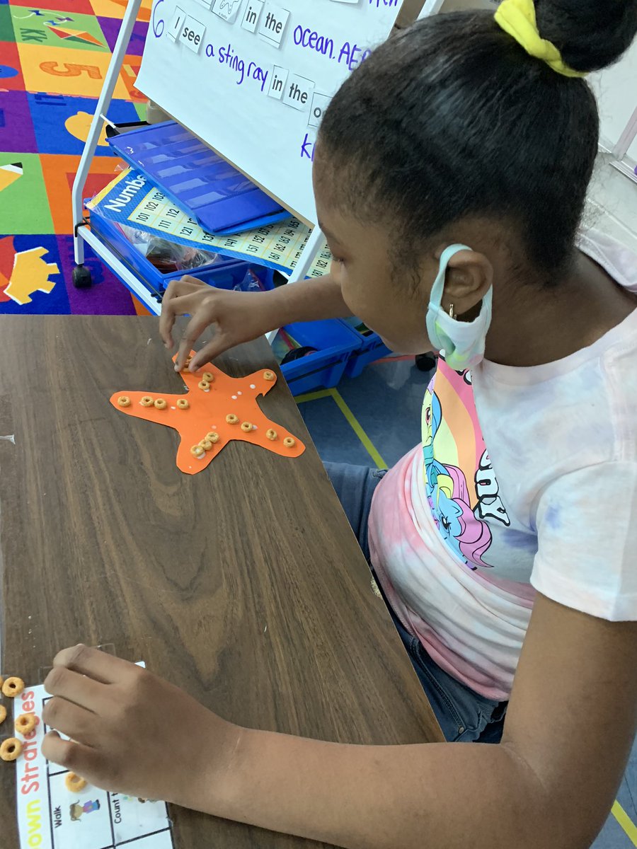 vanessawalkermu's tweet photo. We are deeply submerged in our ocean unit! The kids loved creating their own, unique starfish today! While working, they were fascinated to watch a starfish move in a time-lapsed video! They might have a had a little snack while working, too 🤪 @rhandrewselem https://t.co/Ddd3TSbkBi