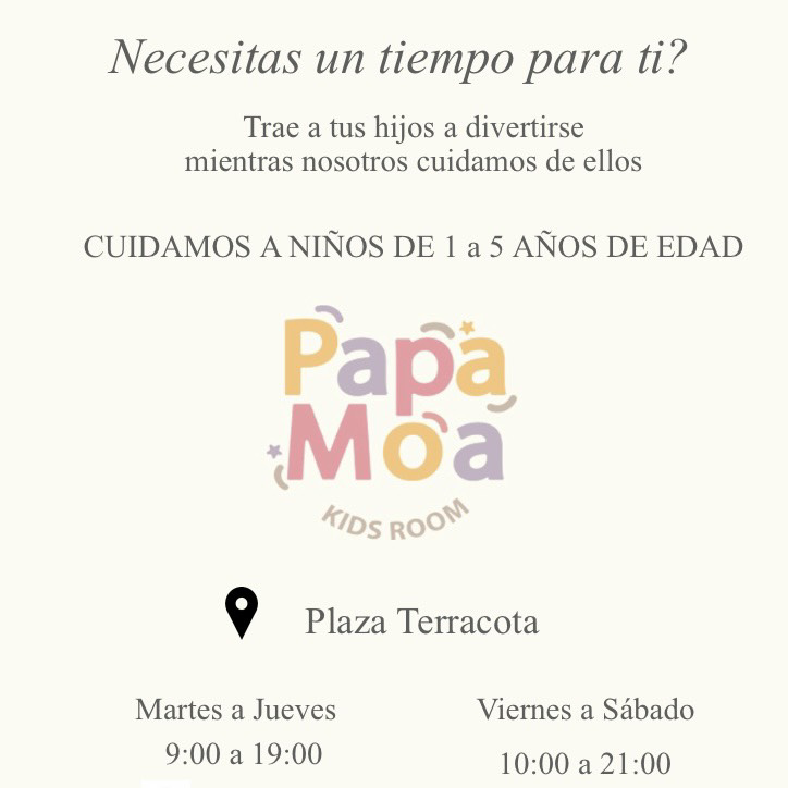 es_programador's tweet photo. A veces los padres necesitan descansar acerca de cuidado de niños no!? Unas horas dejan en Ludoteca Papamoa en plaza Terracota. #Aguascalientes #ludoteca #nueva #plazaterracota https://t.co/36adNbqm2H