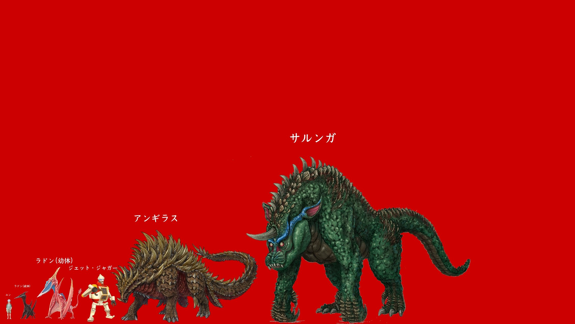 ゴジライダー 仮病 ゴジラs P 怪獣大きさ比べ ほぼ憶測