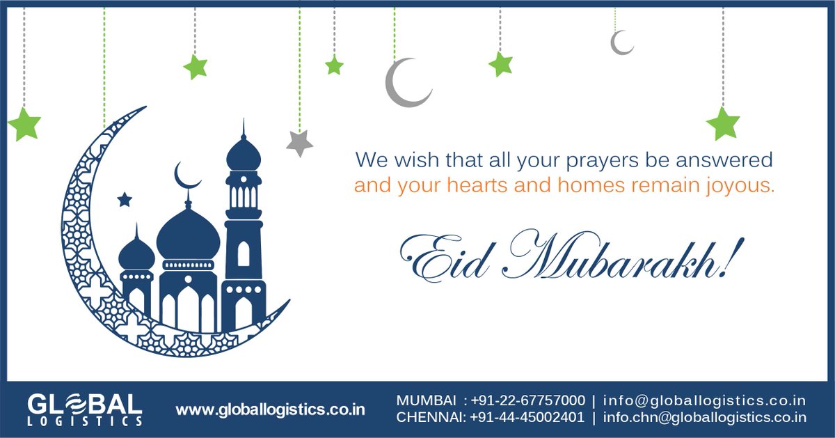 Glsindia2006's tweet photo. Eid Mubarak!
We hope you continue to stay safe and stay blessed.

#eid #eid2021 #eidathome #staysafe #eidcelebrations #eidulfitr #happyeid #supplychain #transportation #logistics #services #directlcl #console #freightforwarder #globallogistics https://t.co/1xgoVD9Tkw