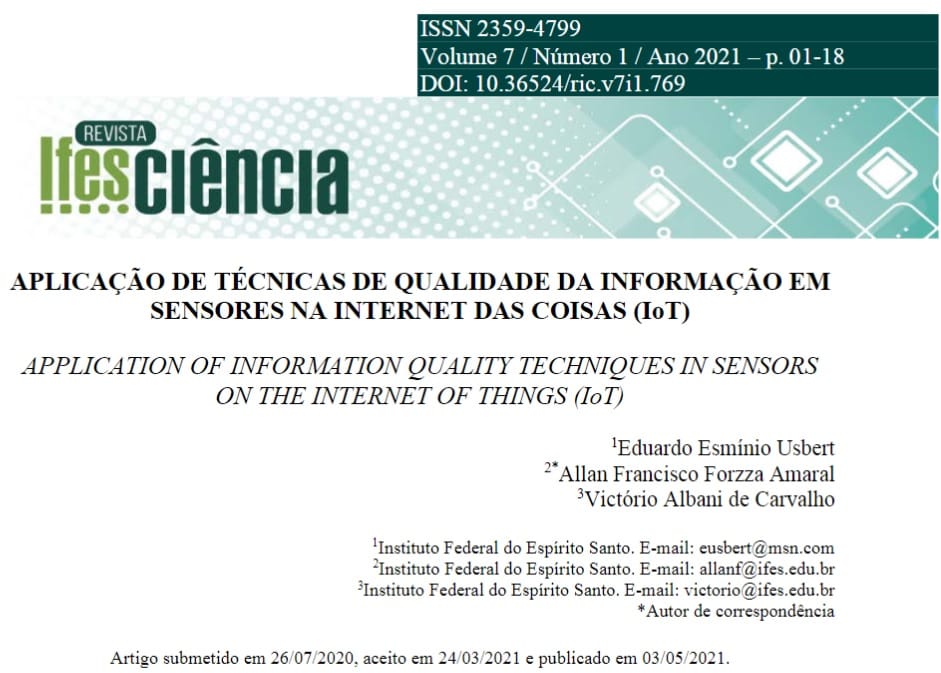 Usbert's tweet image. Artigo do TCC da Pós-graduação publicado na revista científica Ifes Ciência ojs.ifes.edu.br/index.php/ric/…