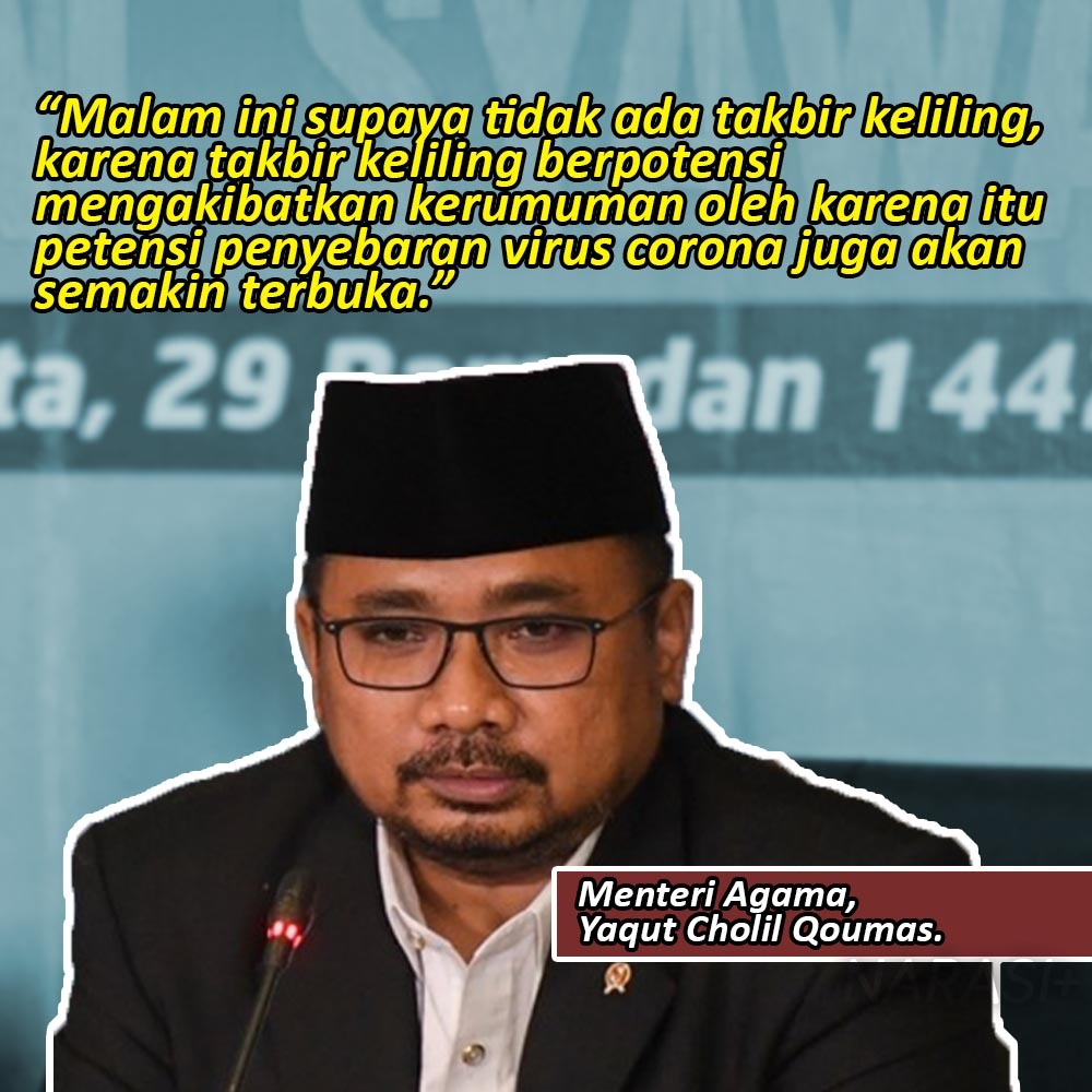gianyar_polres's tweet photo. Menteri Agama Yaqut Cholil Qoumas berpesan untuk tidak ada takbiran keliling yang berpotensi menjadi penyebaran covid-19 #LebaranTanpaKerumunan
Takbir Dirumah Saja https://t.co/ZoDqROe0zU