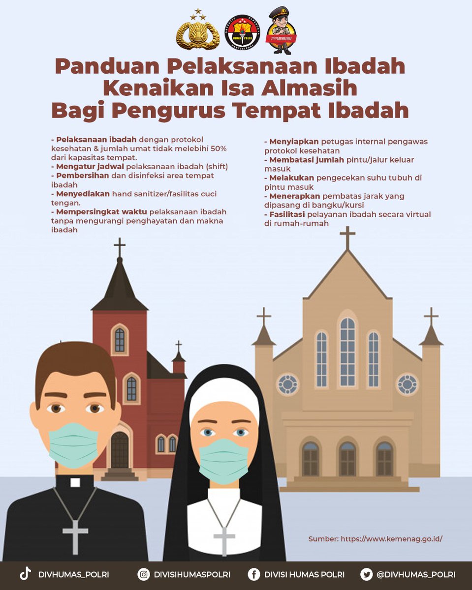 gianyar_polres's tweet photo. Panduan ini tertuang dalam Surat Edaran Menteri Agama No SE. 08 tahun 2021 tentang Panduan Penyelenggaraan Ibadah Peringatan Kenaikan Isa Almasih yang ditandatangani oleh Menteri Agama pada 6 Mei 2021 

#LebaranTanpaKerumunan
Ibadah Dirumah Saja ya https://t.co/C6SYfNHz4p