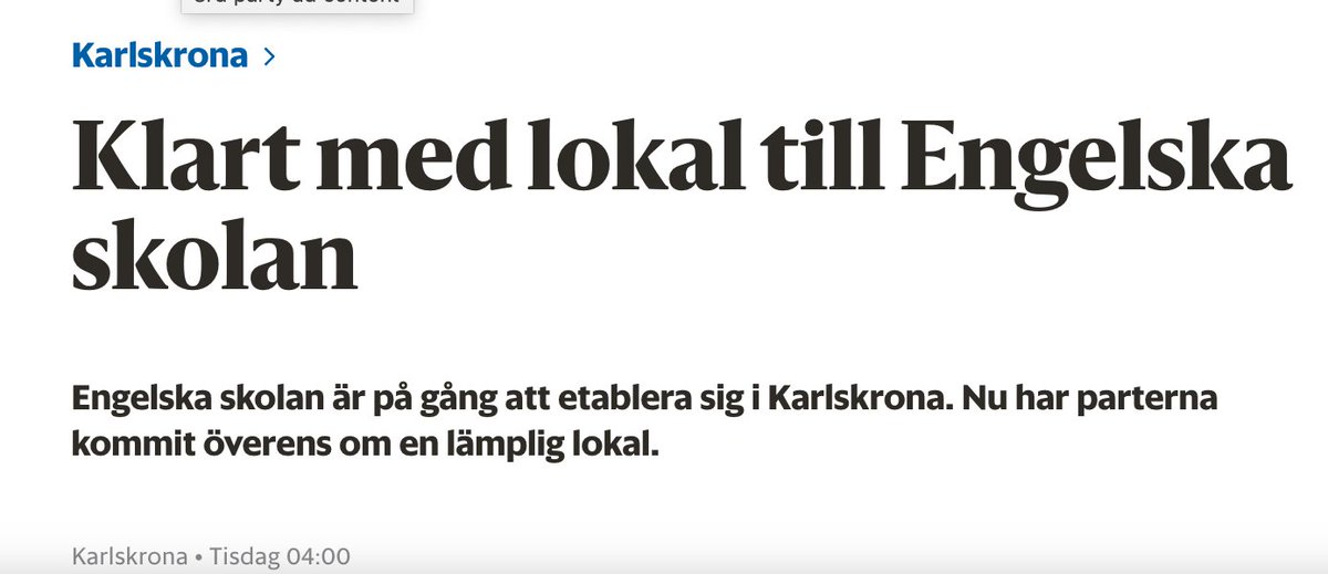 Skolinkvisition's tweet image. SNÄLLA LÄS RANTEN FRÅN FÖRSTA TILL SISTA TWEETEN!

Karlskrona kommun har gjort deal med IES och detta är den sjukaste IES-etableringen jag granskat.
* S styr
* Det behövs ingen skola, man skär redan ner pga elevantal.
* Kommunen har betalat konsult för att ta reda på just detta.