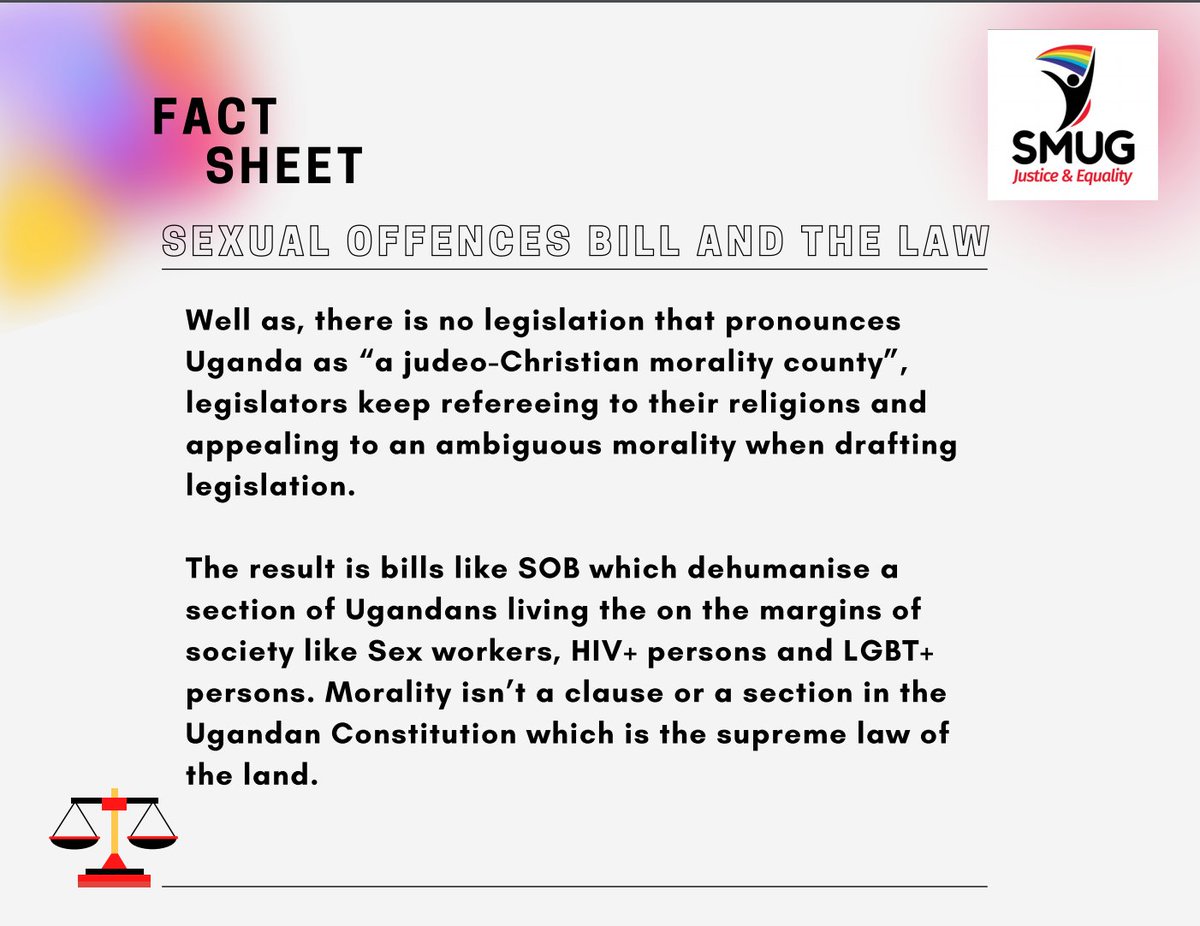 KuchuTimes's tweet photo. Attached are key facts of #SOB19 and how its grave impacts will affect LGBTQ persons in Uganda together with other marginalized communities if passed in its current form as shared by @SMUG2004 

#M7SwearsIn2021 #DeleteClause11 #RepealSOBUg https://t.co/3asUx2R8K5