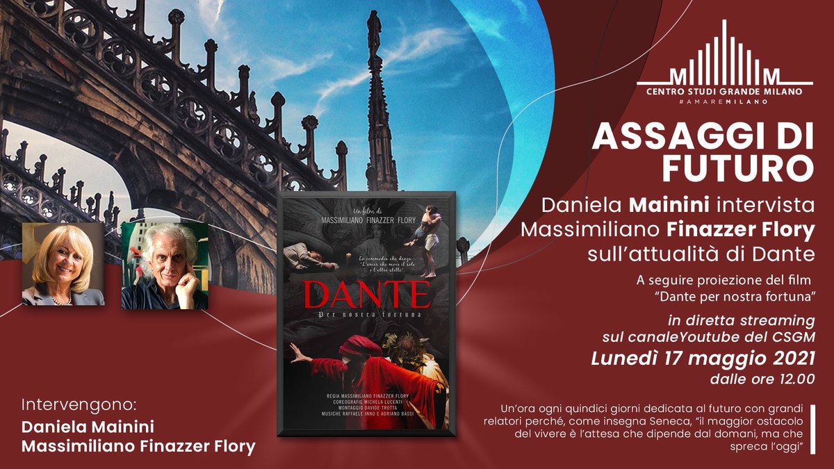 A 700 anni dalla sua morte continua a parlarci #danteperfortuna lunedì 17. Maggio alle 12 you tube ⁦<a href="/CSGrandeMilano/">CStudiGrandeMilano</a>⁩