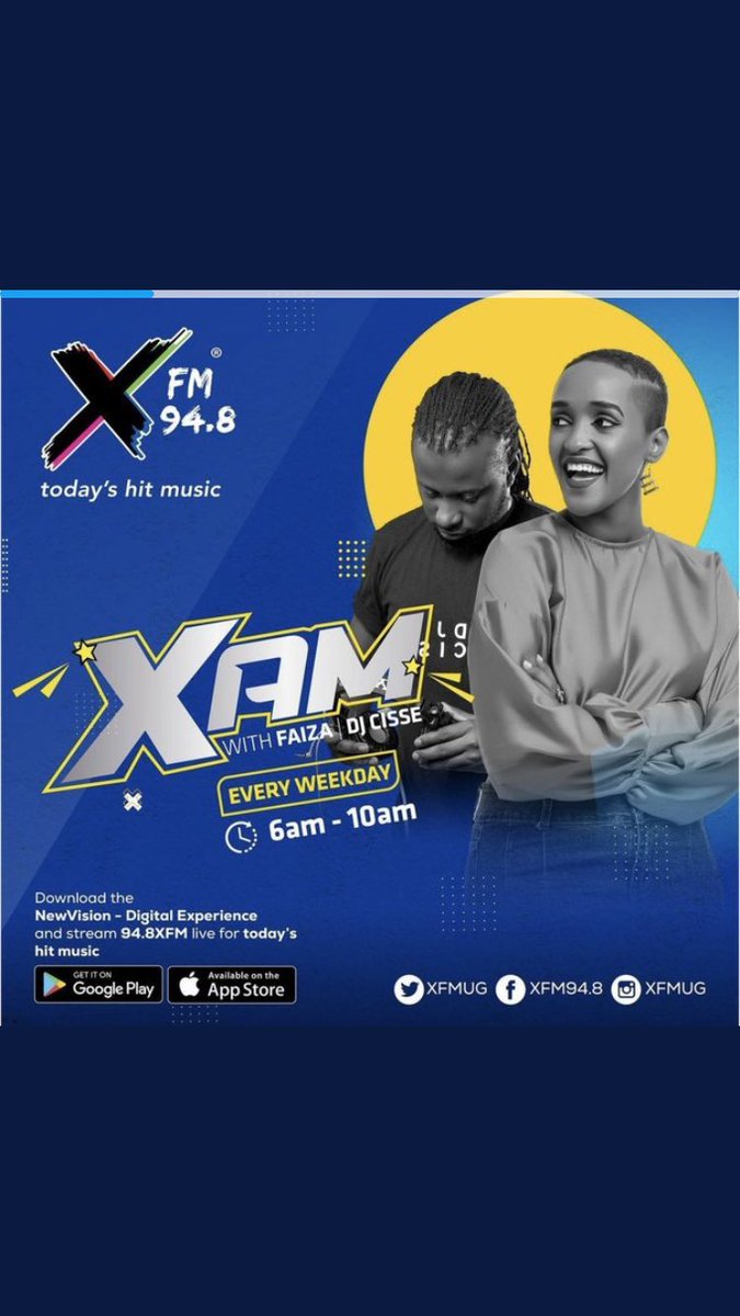 sandranejj's tweet photo. Wake to the best music with @Faizafabz and @cissethedeejay on #XfmUG. These guys make the mornings fun. #HumpDayHappiness #midweekvibes https://t.co/HV3qlc7cEO