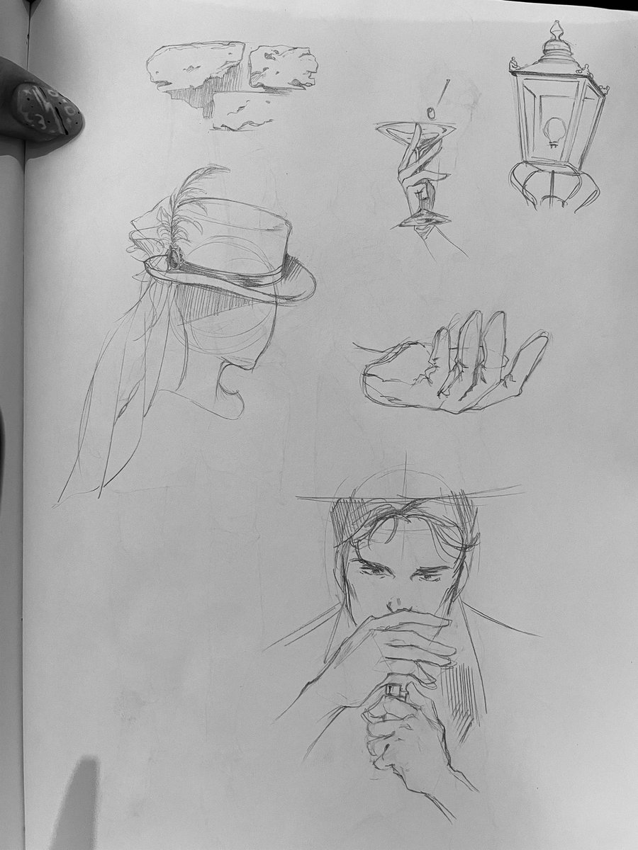 late night noir themed doodles, studies and two bros 