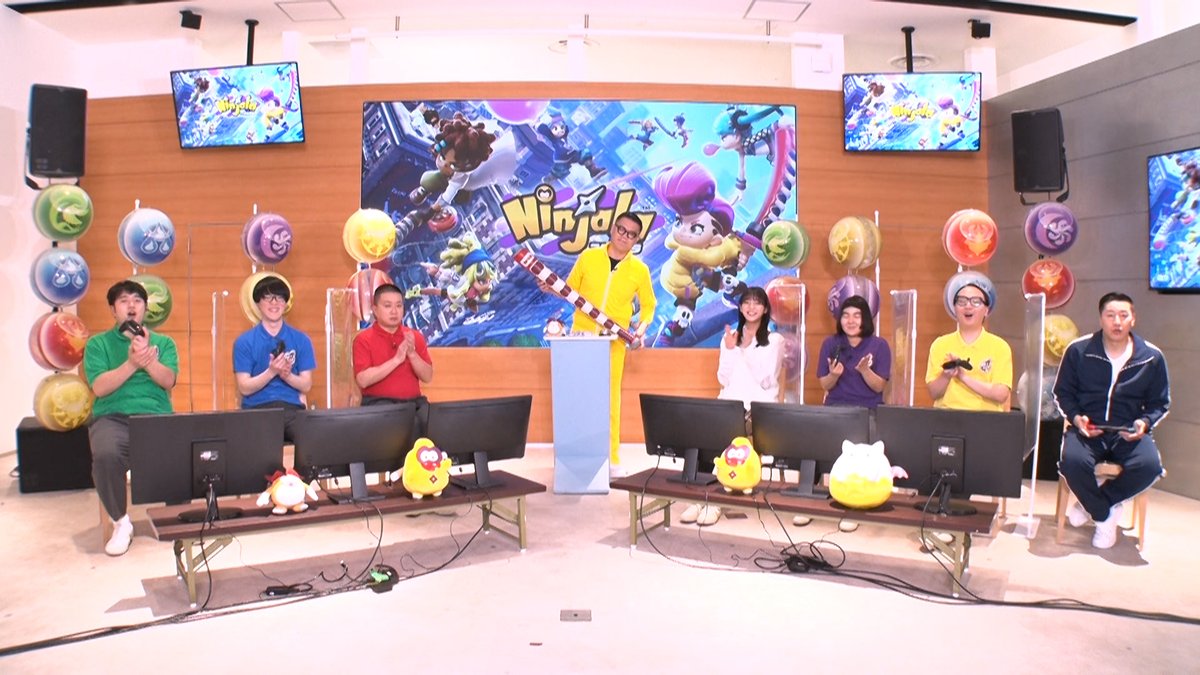 パズドラ公式 アニメ マンガ グッズ関連 今週の パズドラ は 超絶 パズドラ部 では ニンジャラ 部顧問の シソンヌ 長谷川先生が登場 英語禁止ルールでパズドラとニンジャラをプレイするぞ 英語禁止にゲストの 貴島明日香 さんも苦戦