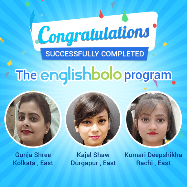EnglishBolo™ (@englishbolotm) on Twitter photo Gunja, Kajal and Deepshikha from Shoppers Stop successfully completed EnglishBolo™ - the 100 day English learning program.
#EnglishLearning #EnglishLearningApp #SpokenEnglish #SpokenEnglishApp #educationforall
<a href="/EnglishHelperEH/">EnglishHelper</a> <a href="/SchoolnetIndia/">Schoolnet India Limited</a> <a href="/shoppersstop/">Shoppers Stop</a> <a href="/TRRAINindia/">TRRAIN</a> Gunja, Kajal and Deepshikha from Shoppers Stop successfully completed EnglishBolo™ - the 100 day English learning program.
#EnglishLearning #EnglishLearningApp #SpokenEnglish #SpokenEnglishApp #educationforall
<a href="/EnglishHelperEH/">EnglishHelper</a> <a href="/SchoolnetIndia/">Schoolnet India Limited</a> <a href="/shoppersstop/">Shoppers Stop</a> <a href="/TRRAINindia/">TRRAIN</a>