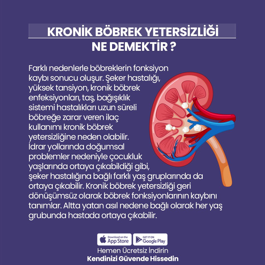 Kronik böbrek yetersizliği ne demektir?
.
📱Ücretsiz Apple Store ve Google Play Store için; iyilesecegim.com/indir
.
#iyileşeceğim #onlinedoktor #onlinesağlık #onlinesağlıkhizmetleri #onlinesağlıkdanışmanlığı #onlinerandevu #onlinehealtcare #onlinehealt