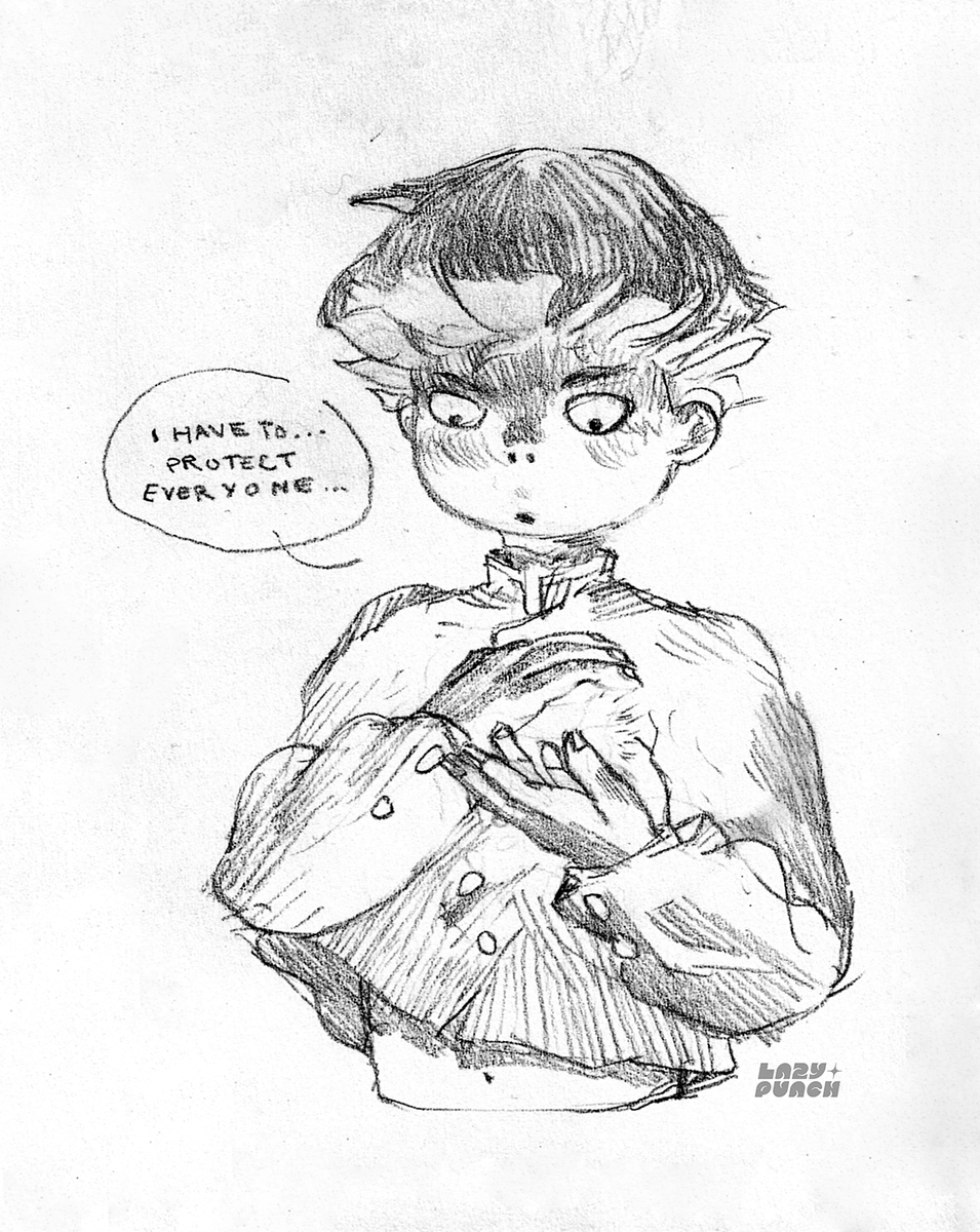 hbd mobu, i'm sry i only have this sketch from 4 yrs ago 🥲 #mp100 #影山茂夫誕生祭2021 