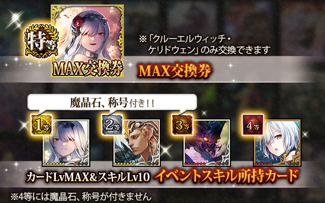 神撃のバハムート公式 S Tweet イベント ガチャ 神秘の聖森と災厄の王女 開催 モンスターを撃破してビンゴに挑戦 ビンゴランキングで上位を目指そう ガチャではプライズガチャ開催中 プライズ特等では新登場 クルーエルウィッチ ケリドウェン の最終