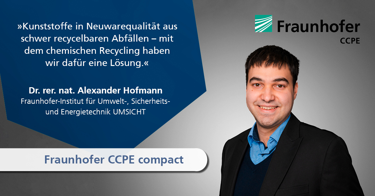 UMSICHT's tweet photo. Wie können stark verunreinigte und problematische #Kunststoff|abfälle durch chemisches #Recycling im Kreis geführt werden? Diese Frage steht im Zentrum des virtuellen »Fraunhofer #CCPE compact« am 16. Juni. #CircularEconomy #Kreislaufwirtschaft #Plastik
➡️ https://t.co/WNdD1LpKdr https://t.co/j0ksizuFqp