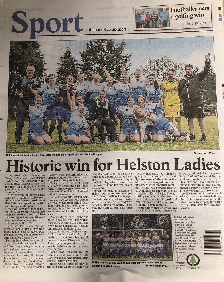 HOLD THE BACK PAGE 😉: #cornishfootball #COYB #womensfootball 💙🏆💙

<a href="/ThePacket/">Packet Newspapers 〓〓</a> <a href="/Cornishfootball/">Dave Deacon</a> <a href="/CornwallSport/">BBC Sport Cornwall</a> <a href="/swsportsnews/">South West Sports News</a> <a href="/wssmagnews/">Women's Soccer Scene</a> <a href="/ItsAWomensGame/">It’s A Women’s Game ⚽️</a>