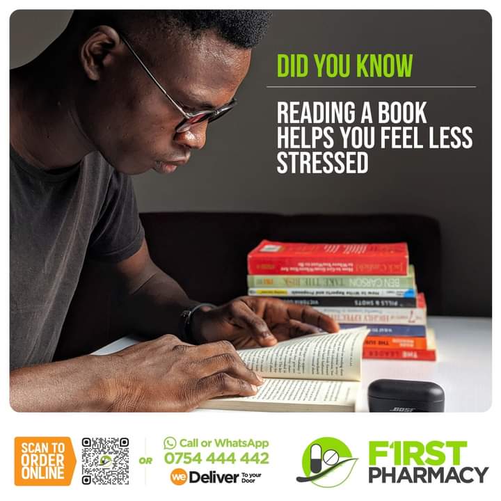 firstpharmacyug's tweet image. Did you know that reading a book helps you feel less stressed? When you feel stressed, getting lost in a book can lower levels of cortisol and other unhealthy stress  hormones by 68%. 
Which book are you reading at the moment? Are you enjoying it?
#DYK
#MentalHealth 
#Books