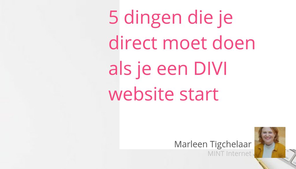 mintinternet's tweet image. 5 dingen die je direct moet doen als je een DIVI website start. Alles instellen voordat je aan de slag gaat bespaart je een hoop tijd. 

Lees het hele artikel: 5 dingen die je direct moet doen als je een DIVI website start
▸ pxlme.me/i2DP_mi2

#divi #Marketing #Wordpress