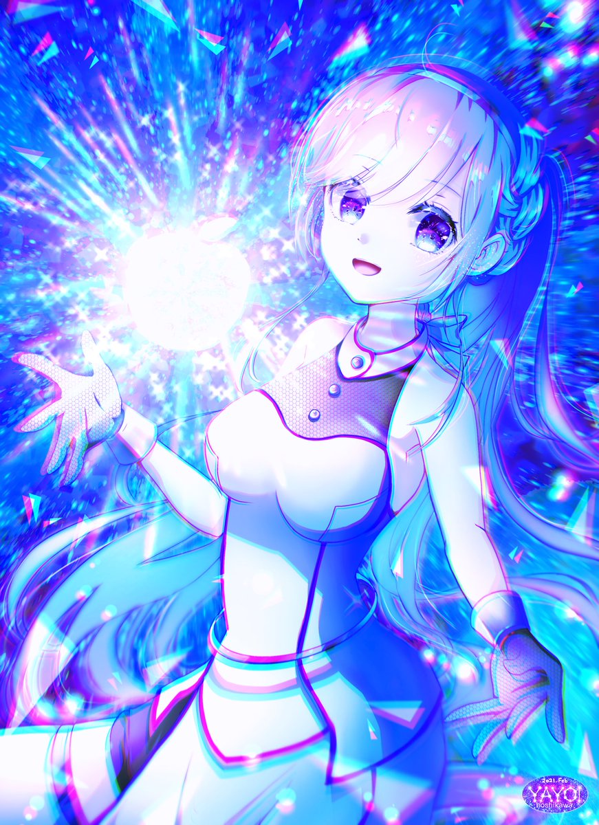 先週動画で使っていただいた絵がちょうど縦長だった キラキラ倍増バージョンをお 星川ヤヨイのイラスト