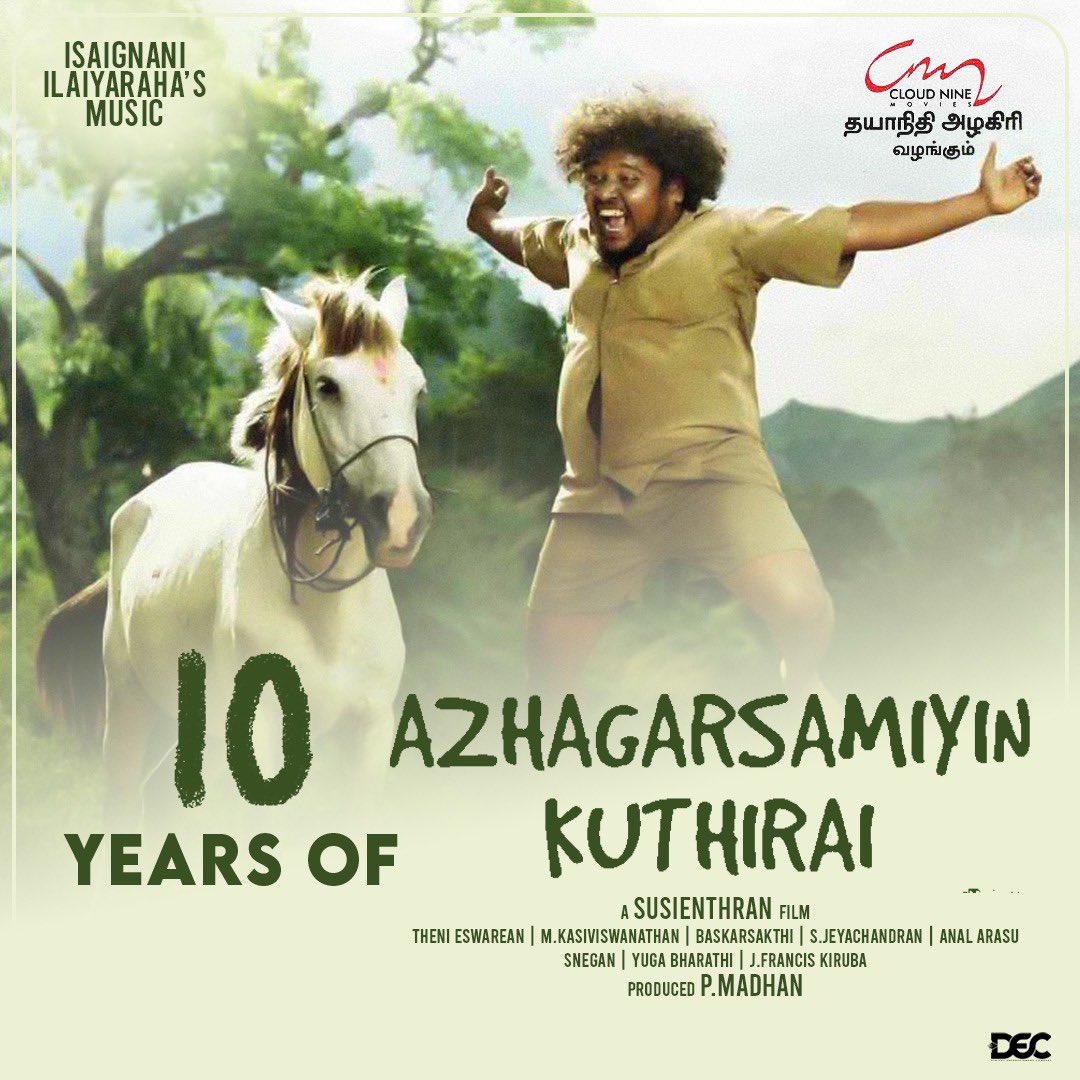 #10YearsofAzhagarsamiyinKuthirai #AzhagarsamiyinKuthirai #அழகர்சாமியின்குதிரை #suseinthiran #ilaiyaraaja #Appukutty #SaranyaMohan #InigoPrabakaran #Soori #ArulDoss #Horse #TheniEswar #KasiViswanathan #BhaskarSakthi #Suseenthiran #PrabuTalkies