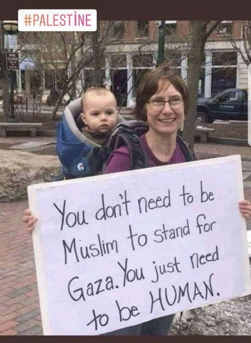 "Gazze'ye destek olmak için Müslüman olmanıza gerek yok, insan olmanız yeterli." 
#Gazze #Palestine #TelAviv #FilistinDireniyor