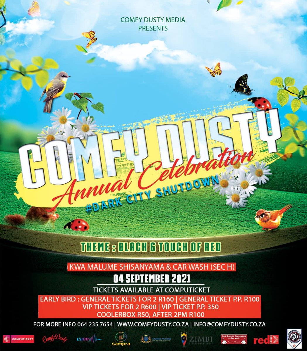 ComfyDusty_Ent's tweet photo. 16 December 2021 Comfy Dusty Charity Event 🤔 ? 50% of ticket sales goes into buying groceries for less fortunate families in Dark City &amp; surrounding areas 🤔 Good morning Fam #ComfyDustyCares #ComfyDustyAnnualCelebration https://t.co/lcFmYWFjEa