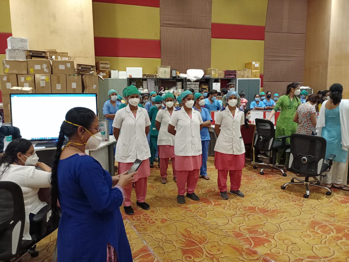 "Care For One, that's love. Care For Hundreds, that's nursing" On the occasion of *International Nurses Day* 12-05-2021 appreciation of NURSES for their services and distribution of protein energy bars, badges and goodies for them at NESCO JUMBO COVID FACILITY. <a href="/mybmc/">माझी Mumbai, आपली BMC</a> <a href="/OfficeofUT/">Office of Uddhav Thackeray</a>