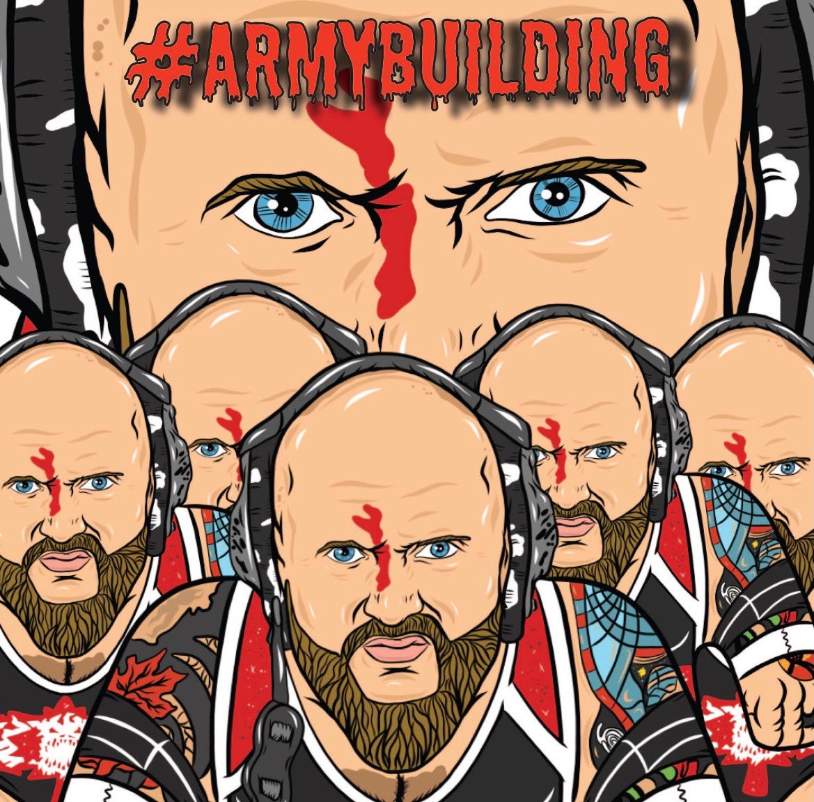 @Walking_Weapon #gaddorart #wrestlingbuddies #originalart #handmadegifts #uniquegifts #wrestlingmerch #armybuilding