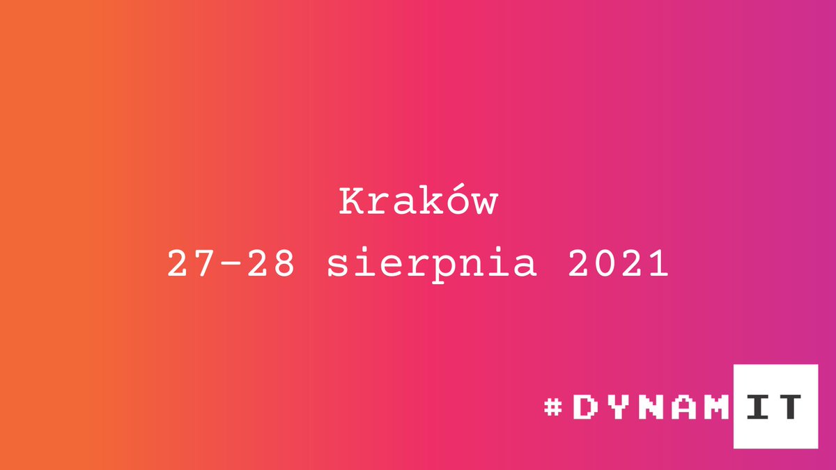 To NIE BĘDZIE konferencja online! Macie plany na koniec sierpnia? 😀🧨🧨🧨