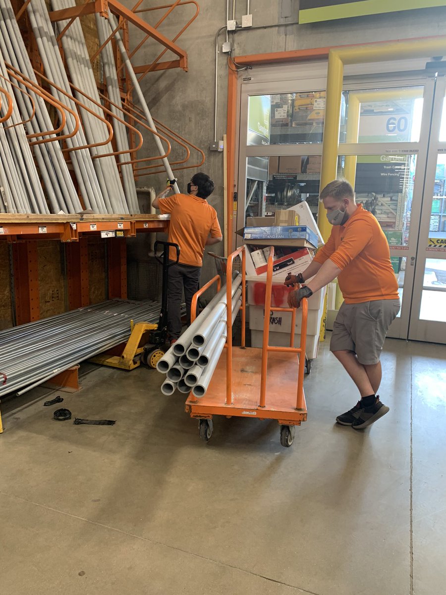 Caught orange handed!! David and Stephen wearing gloves while executing the conduit project! #safetymatters <a href="/1jsearcy/">Jeff Searcy</a> <a href="/MAPMTomD239/">Tom Rankin</a>