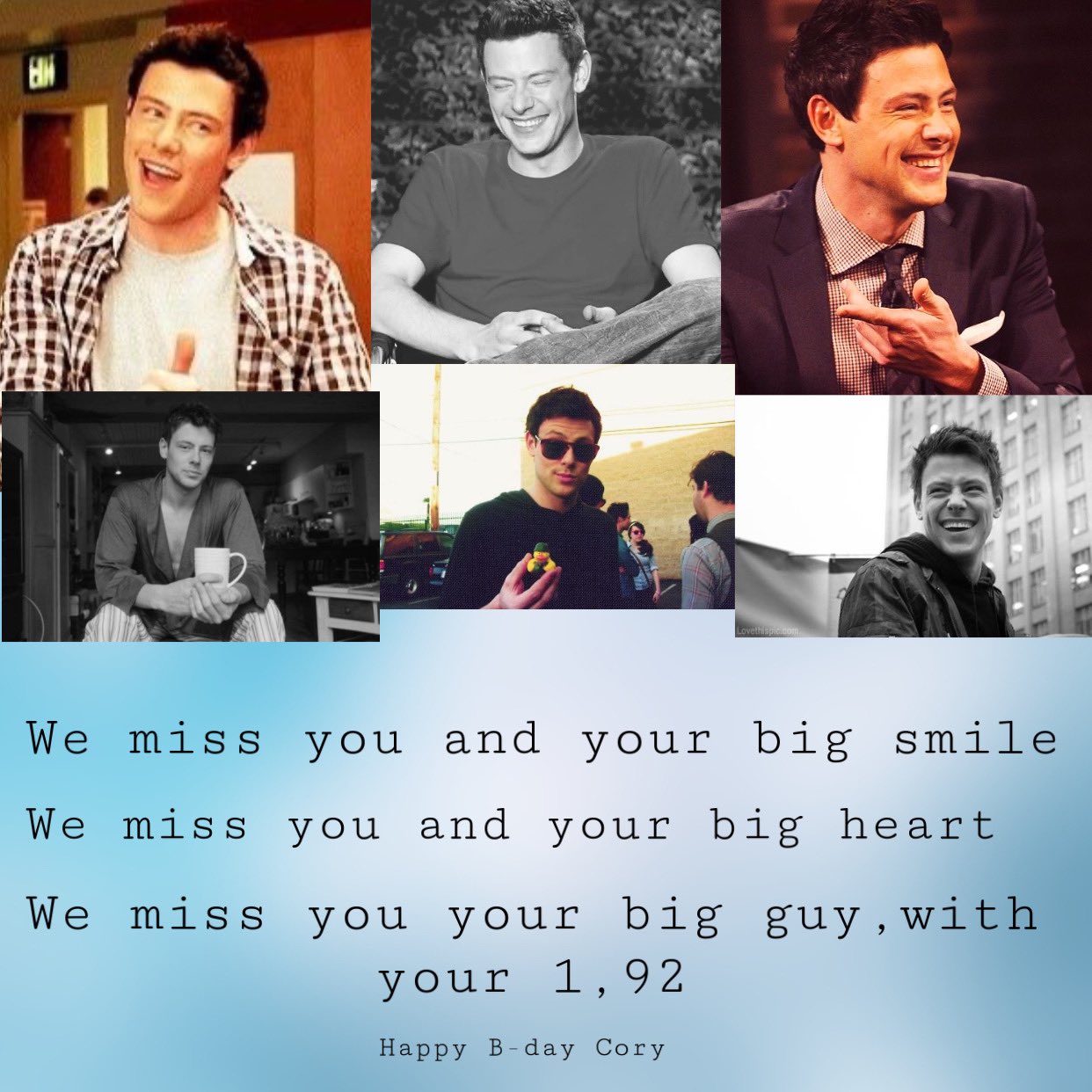 I m a little late but... happy birthday Cory Monteith Feliz aniversário Cory 