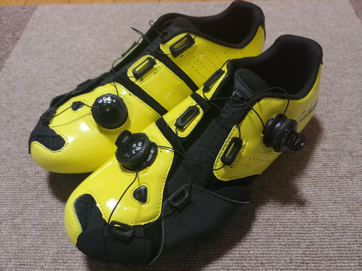 Lintaman ネオンイエロー ロードシューズ Lintaman ネオンイエロー ロードシューズ Lintaman ネオンイエロー