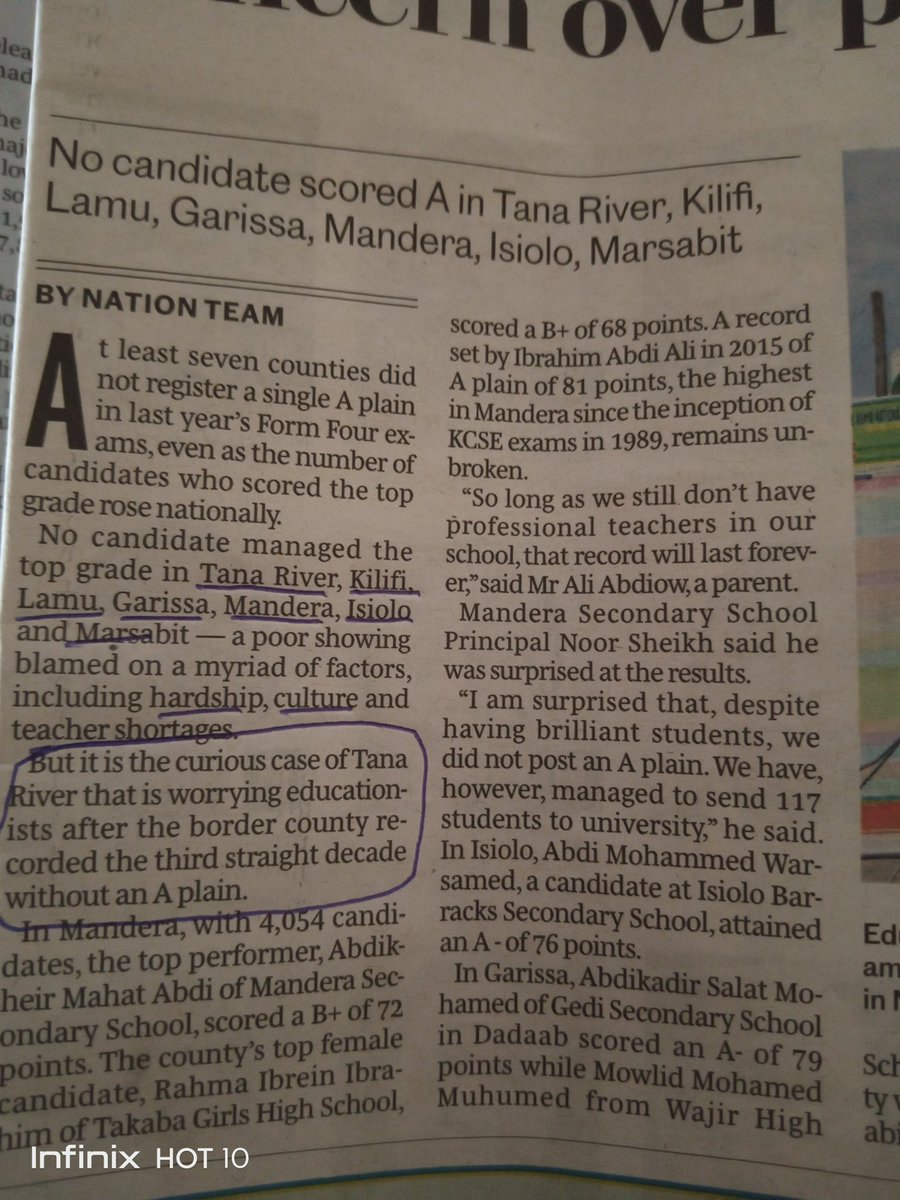 notoriusBMI's tweet image. The Daily Nation is reporting that Tana River County has a curious case which is worrying educationists that after three straight decades the region has been without an A plain in KCSE. 30 Years without an A plain! #kcse2020results #KCSE2020 One two three upto thirty.