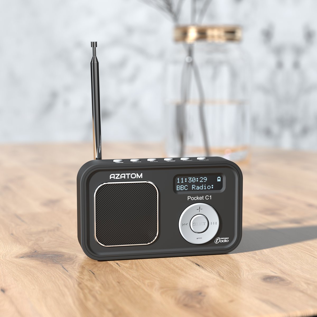 Azatom's tweet photo. The Azatom Pocket C1 is the ideal travel companion with a built-in speaker and the option to use batteries or mains power. 

Get yours today: https://t.co/yXeRWwJPXA

#Azatom #BestOfBritish #TheSoundOfAGeneration https://t.co/FEXcElS3gl
