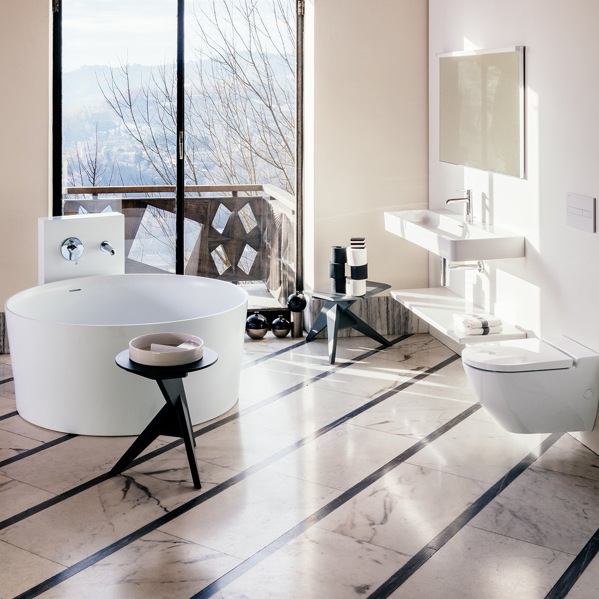 devalcambs's tweet image. Simple architectural lines, extremely narrow edges and fine surface structures make Val by Laufen, globally unique. The extraordinary design potential of LAUFEN’s revolutionary SaphirKeramik reveals itself in this bathroom collection.
