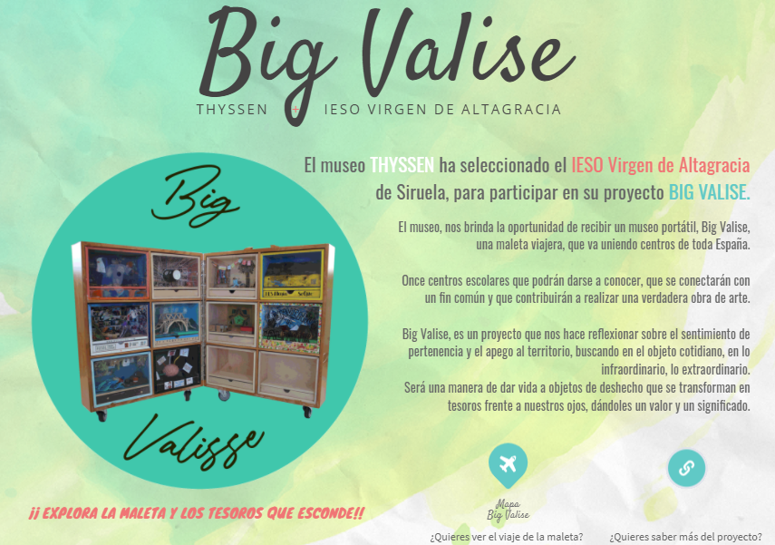 iesodesiruela's tweet photo. El @MuseoThyssen nos ha seleccionado para colaborar en una obra de arte, EL PROYECTO #bigvalise. Un museo portátil, a modo de maleta, que podéis descubrir en este genially preparado por Lía, nuestra profe de EPVA ⬇️⬇️⬇️
https://t.co/3sgxtSrT7p
@EducaThyssen https://t.co/3mKe6IXMBg