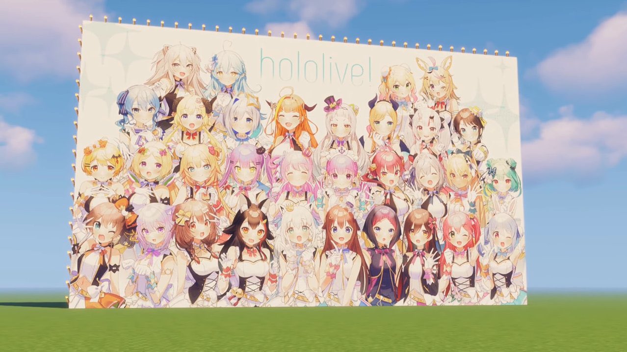 Cinderella 日本語ver 世界最大のマイクラドット絵を作った伝説のアーティスト Kelanduo氏が辞世しました このkelanduoというyoutuberは 自ら15枚ホロライブの巨大ドット絵をマイクラで作り 3 932 160ブロックで桐生ココを作ってマイクラの世界記録を