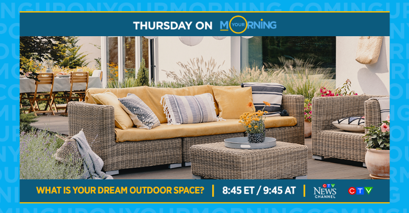 YourMorning's tweet photo. Tomorrow on Your Morning: @JuliaWBlack helps us elevate our outdoor space and help us get our dream backyard! You won't want to miss this! https://t.co/hA2qGrSSJY