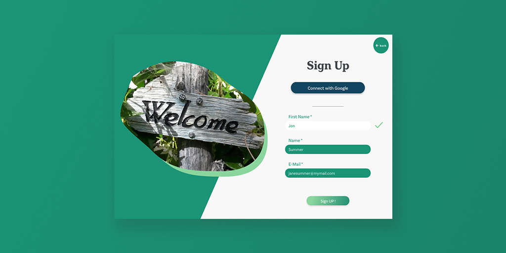 HeleneCreaWeb's tweet photo. Mon tout premier #DailyUI challenge
Day#001 - Theme : Sign Up https://t.co/lH9MwKWFja
