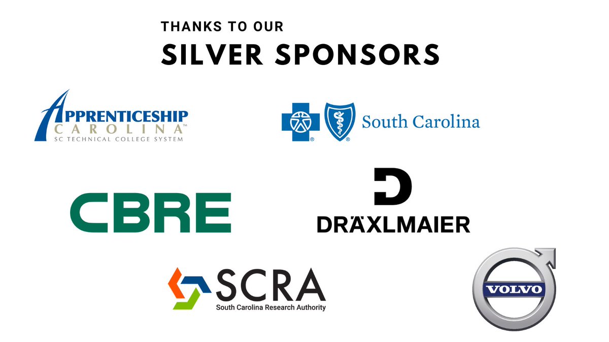 SCAutoCouncil's tweet photo. Getting ready for Day 2 of #SCAutoSum21! Thanks to our silver sponsors @ApprenticeshpSC @bcbssc @cbre @DRAEXLMAIER_USA @SCRAInnovation and @VolvoCarUSA https://t.co/f8qWzJ3Y2a