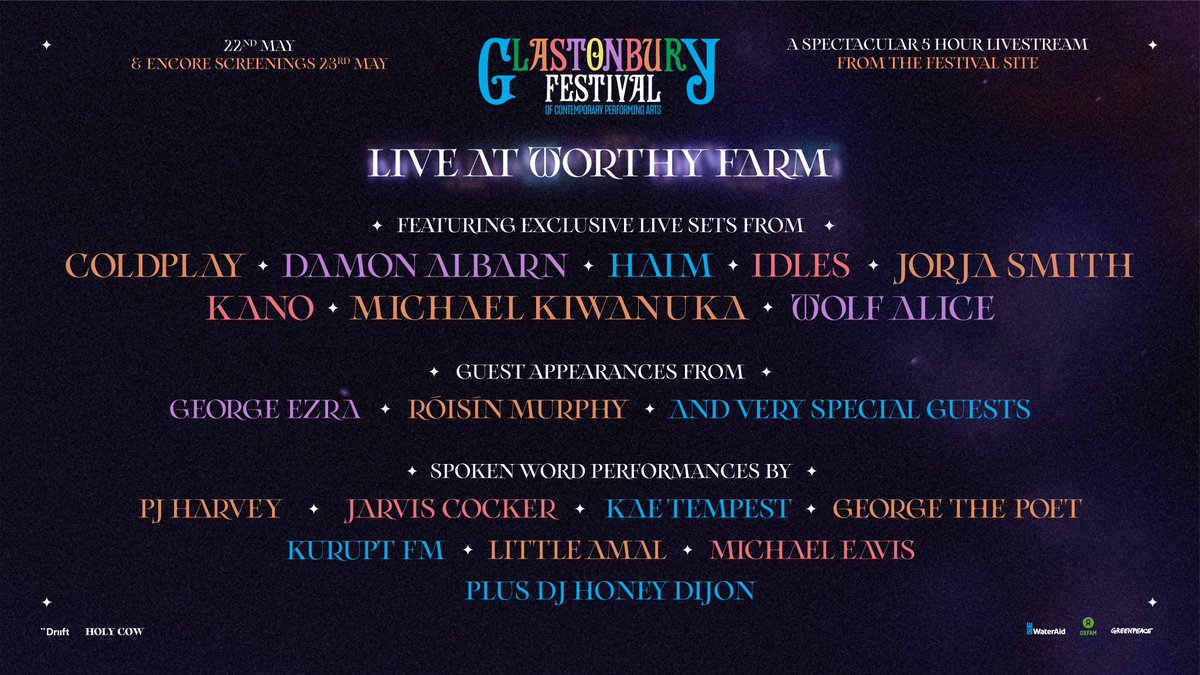 PJ Harvey will be performing two original poems written in Dorset dialect as part of #LiveAtWorthyFarm, <a href="/glastonbury/">Glastonbury Festival</a>'s 5 hour global livestream event on 22nd May with encore screenings on 23rd May. 

Tickets can be purchased at worthyfarm.live.