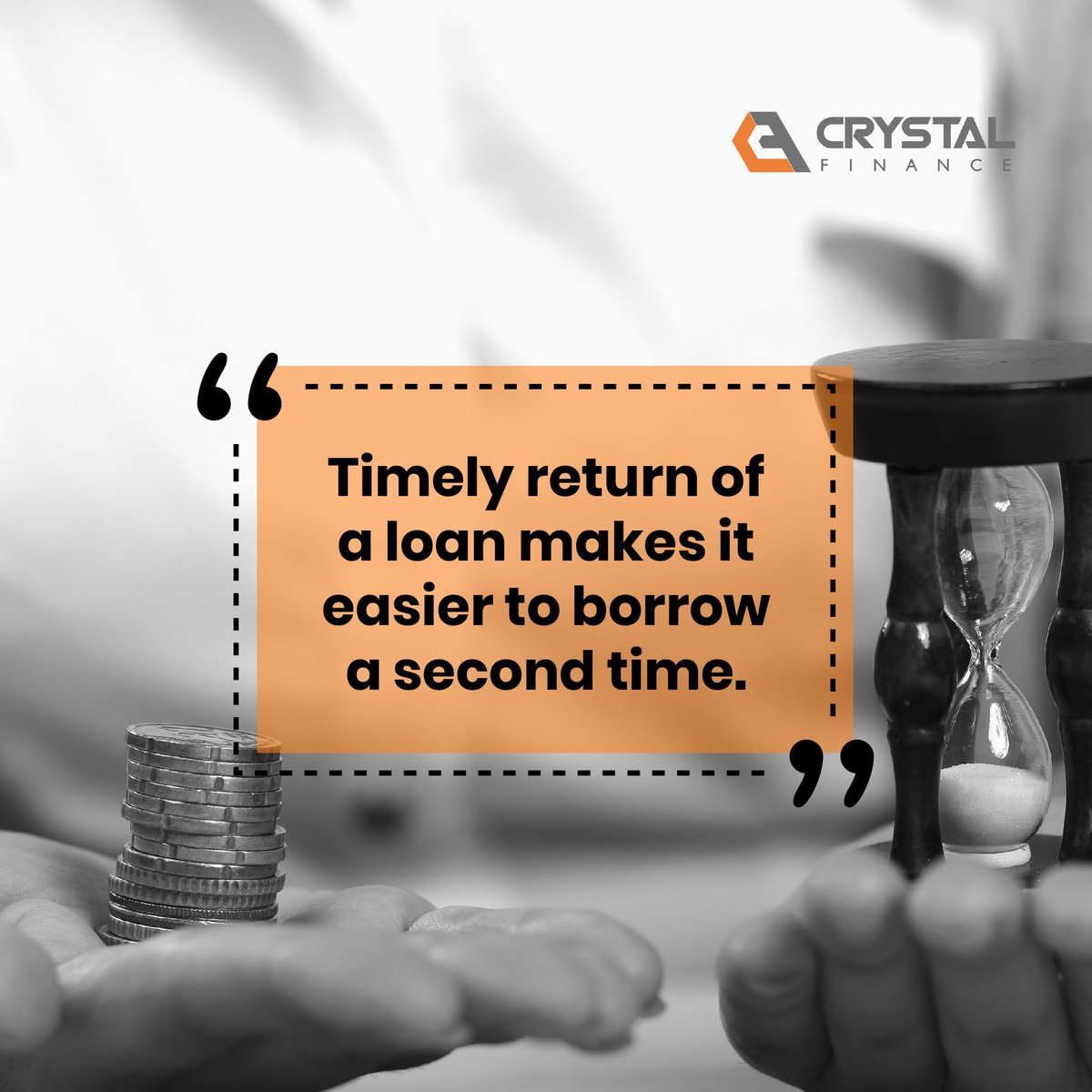 Whether you're borrowing from an individual or a financial institution.
Always remember to keep the same energy you had when you were taking the loan.
Payback in due time!👌🏽

#SMEloans
#CrystalFinance