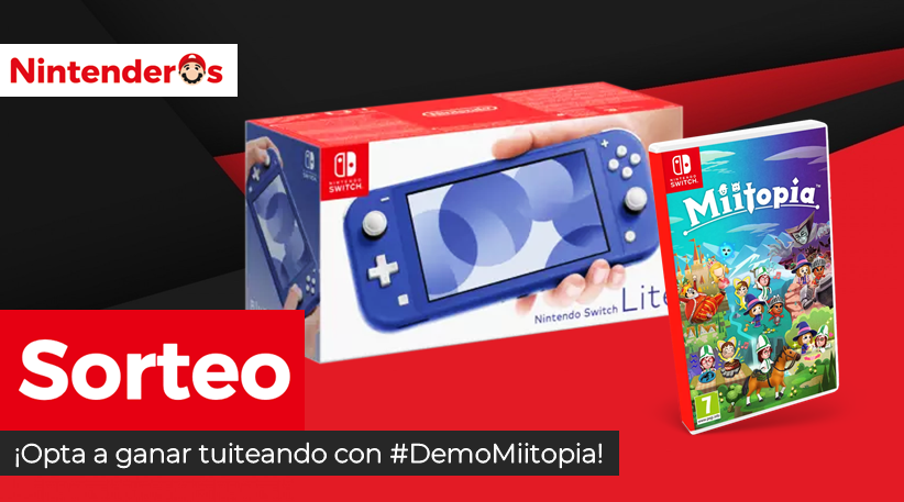 Nintenderos's tweet photo. ¡Sorteamos la nueva Nintendo Switch Lite azul + una copia de Miitopia!

1⃣ Síguenos y RT aquí
2⃣ Ponte de foto de perfil a tu Mii o un Mii de Miitopia
3⃣ Tuitea con #DemoMiitopia + mención a 3 amigos que os gustaría incluir en la demo

¡Suerte! - https://t.co/0V0Csx9HmS https://t.co/5x90de3bdw