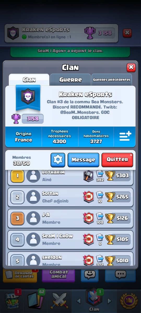 SeaM I Eli 🦐 (@seam_i_eli) on Twitter photo Hello les 🐙 Kraken cherche quelques membres actifs dès 4k3on a dû éliminer certaines tentacules 😒
<a href="/SeaM_eSports/">Sea Monsters eSports</a> vous attends Hello les 🐙 Kraken cherche quelques membres actifs dès 4k3on a dû éliminer certaines tentacules 😒
<a href="/SeaM_eSports/">Sea Monsters eSports</a> vous attends