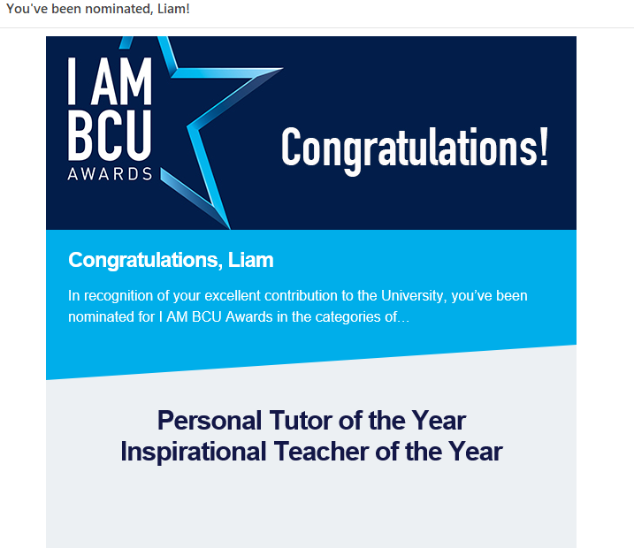 BCULiam's tweet photo. Well this is a lovely surprise when I log on! Thanks to all at @MyBCU @BCUComputing who make every day refreshing and rewarding! https://t.co/EwofJGvmm5