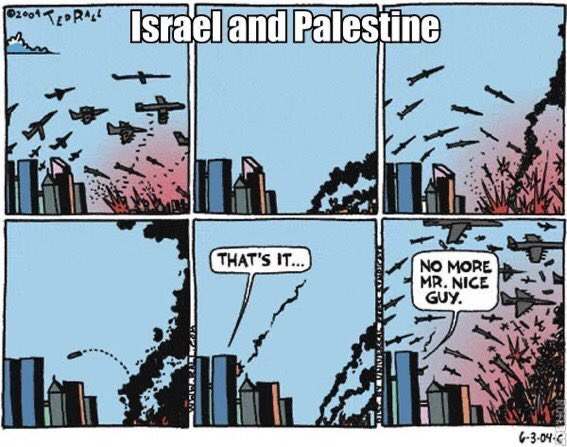 WarTard's tweet photo. This pretty much sums up the Israeli v Palestine conflict... https://t.co/Km7qQMQlIT