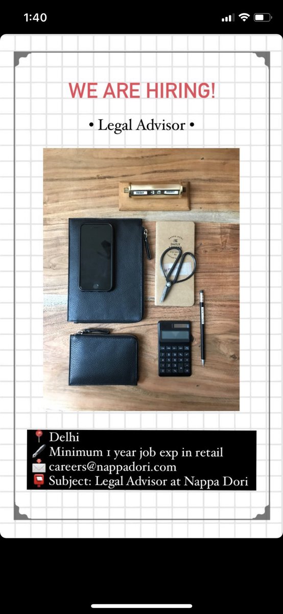 surbhig_'s tweet image. What: #Hiring/Job Opportunity

For: #LegalAdvisor 
Where: #Delhi 

And: See the picture for more details 

Please see the thread for more. These are not endorsements of any kind  #HopeHumanityMankind