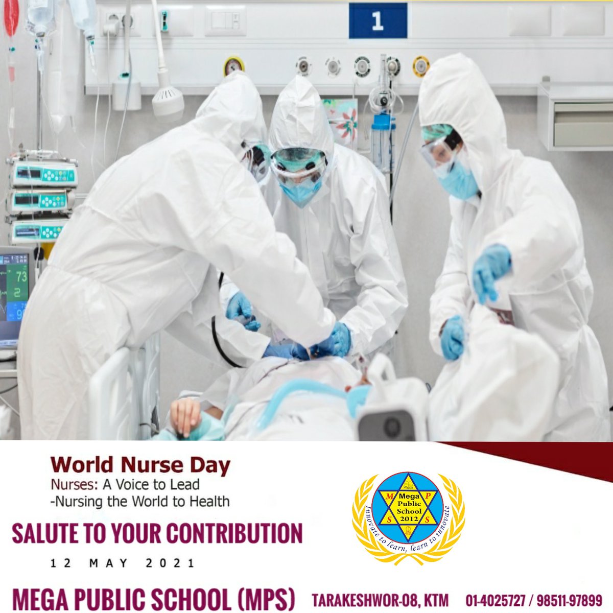 mps_mega's tweet photo. "A Voice to Lead-A Vision for Future Healthcare"

Like doctors and other health care workers, nurses are at the frontliners in fighting the Covid-19 pandemic. Today is International Nurse Day!

#thebestschool  #meromega  #megapublicschool  #COVID19  #qualityschool  #digitalschool https://t.co/rOf9QKYyhX