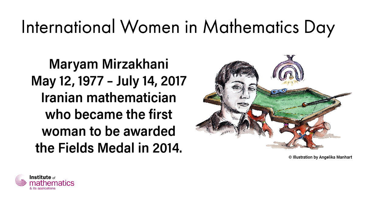 It's International #WomenInMathsDay, today on the birth-date of #MaryamMirzakhani. We're looking forward to meeting with our members & guests virtually to discuss all things on the topic #WomenInMaths. How are you marking the day? tinyurl.com/10WomenScience